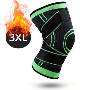 Nivard Kniebrace - Sportbrace Knie - Knee Sleeves - Knee Sleeves Powerlifting - Compressie Knie Brace - Knee Wraps - Knee Support - Dames - Heren - Comfortabel - Groen - Maat XXXL