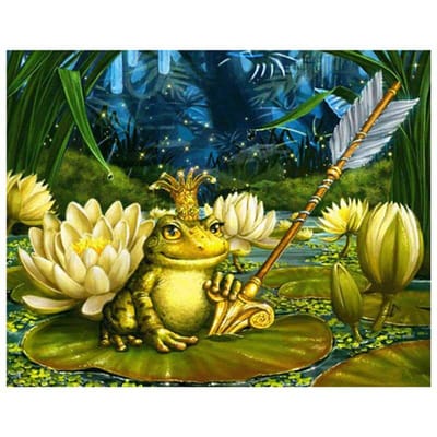 Diamond Painting Borduurpakketten Volledige Diamond Borduurdier Kikker Handwerken Home Decor 20X30CM yellow