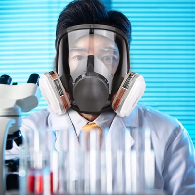 Stofmasker Volledig Gezicht - Beschermingsset met Verwisselbare Filters - Voor Verf & Stof