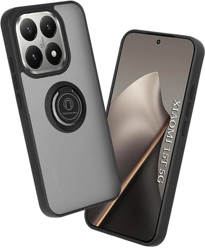 Hoesje geschikt voor Xiaomi 15T - Techsuit Glinth Back Cover met ring en magneet - Zwart