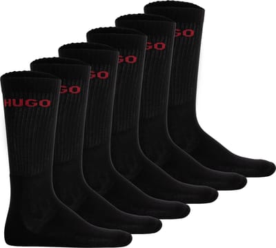 Hugo Qs Rib Logo Cc Sokken 6 Paren Zwart EU 43-46 Man