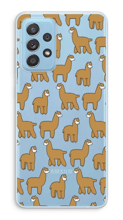 Case Company® - Hoesje geschikt voor Samsung Galaxy A73 hoesje - Alpacas - Soft Cover Telefoonhoesje - Bescherming aan alle Kanten en Schermrand