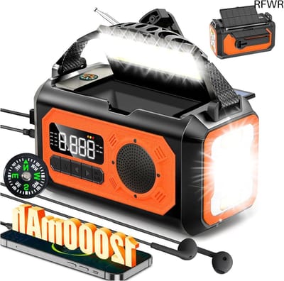 Noodradio solar opwindbaar - Survival noodpakket oplaadbaar - Met zaklamp accu - Back up
