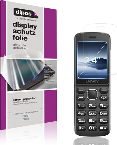 dipos – 4x Beschermfolie geschikt voor Tosaju T1208 | Krasbestendige & heldere Screenprotector Ultra-Thin
