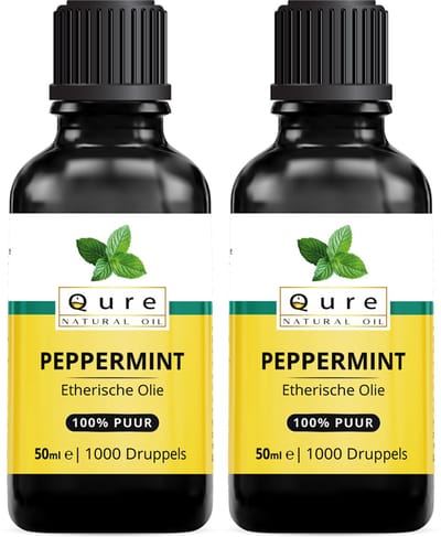 Pepermuntolie 2x50ml | 100% Puur & Onbewerkt | Verfrissend, Natuurlijke Aromatherapie, Massage & Huidverzorging