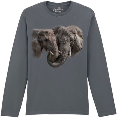 Olifant Big Hug - Elephants The Coloured House Longsleeve T-shirt XXL