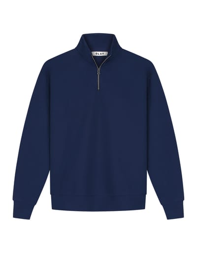 Olaf Essential Half Zip Pullovers Donkerblauw M260205