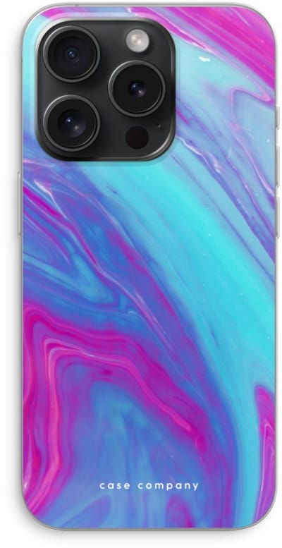 Case Company® - Hoesje geschikt voor iPhone 15 Pro hoesje - Zweverige regenboog - Soft Cover Telefoonhoesje - Bescherming aan alle Kanten en Schermrand