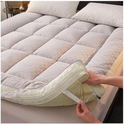Vloermatras - Opvouwbaar futonbed - Comfortabel slapen - Extra vulling laag - 90 x 190 cm - Grijs