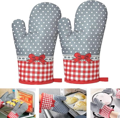 VVGoods - Katoenen Ovenwanten met Antislip Grip en Hittebestendige Bescherming voor BBQ en Keuken - 1 Paar