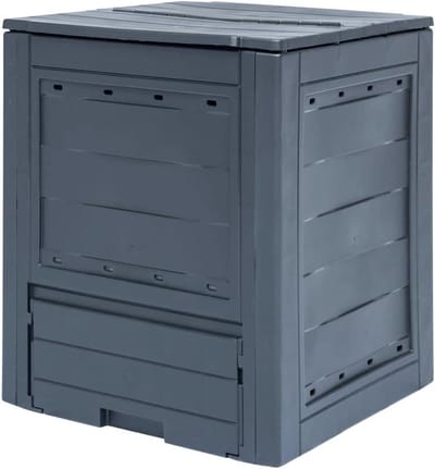Compostbak Tuin - Afvalbak - Organisch afval - UV en weerbestendig - 260 liter - Grijs