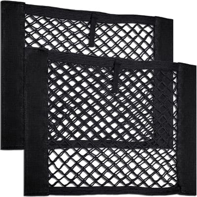 Auto-opbergnet - Kofferbaknetzak - 2 stuks - 60 × 25cm - Met klittenband - Voor opslag - Kofferbak Opbergnet - ANMI