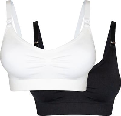 MAGIC Bodyfashion Mama Comfort Nursing Bra (2-pack) Dames Zwart & Wit - Maat S
