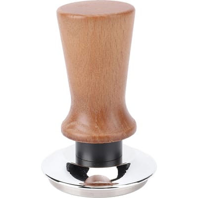 Koffietamper Massief Houten Handvat Roestvrij Staal Platte Bodem Constante Kracht Koffiepers voor Thuis 51MM