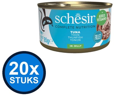 20x Schesir - Tonijn in Gelei - Kattenvoer Natvoer - 85g