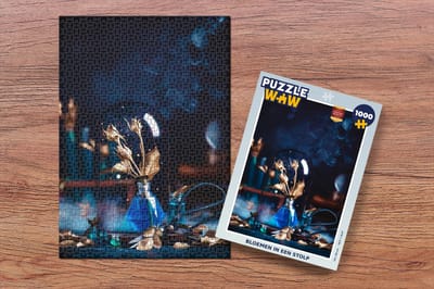 Puzzel Bloemen in een stolp - Legpuzzel - Puzzel 1000 stukjes volwassenen