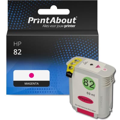 PrintAbout huismerk Inktcartridge 82 (C4912A) Magenta Geschikt voor HP