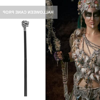 Toverstaf voor Cosplay en Halloween - Koninklijke Scepter, Wandelstok en Kostuumaccessoire in Antiek Zilver