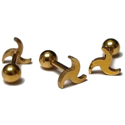 Aramat Jewels | Piercings | Helixpiercing met spiraal Staal Goudkleur | | | |6mm | Staal | Volwassenen | Verkleurd niet