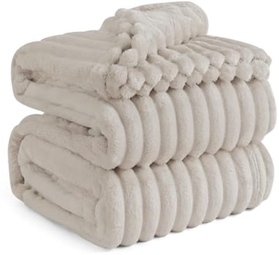 Grote Beige Wohndecke XXL - Zachte en Warme Fleece Deken voor Comfort