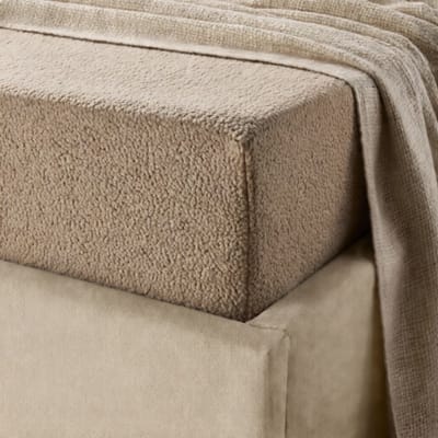 Y-NOT™ - Teddy - Hoeslaken - Taupe - 90x200+30cm 1-Persoons - Hoekhoogte 30cm - 30 dagen proefslapen