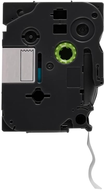 SPHProducts - Zwart op wit labeltape - 12mm - Compatibel met P Touch printers - Labelen - Duurzaam en betrouwbaar - Ideaal voor thuis en op kantoor