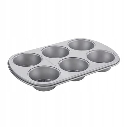 Muffinbakvorm voor 6 cupcakes, anti-aanbaklaag, 28,6x18,5x3cm