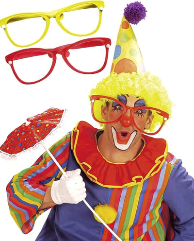 Clownsbril rood