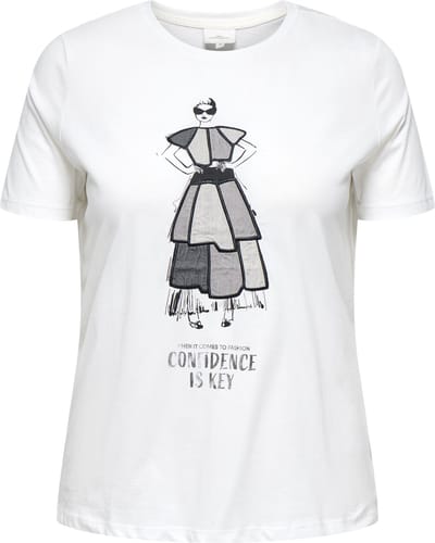 ONLY CARMAKOMA - CARKITA LIFE SS JEANS TEE JRS - Dames - T-shirts