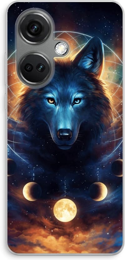 Case Company® - Hoesje geschikt voor OnePlus Nord CE 3 hoesje - Wolf Dreamcatcher - Soft Cover Telefoonhoesje - Bescherming aan alle Kanten en Schermrand