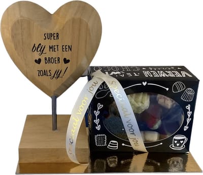 Hart - Broer - Bonbons - Lint: Speciaal voor jou - Cadeauverpakking