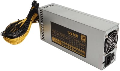 Allecto - 2000W Mijnvoeding - Hoge prestaties - 2U formaat - Crypto Mining voeding - Geschikt voor Bitcoin en Ethereum mining - Foc...