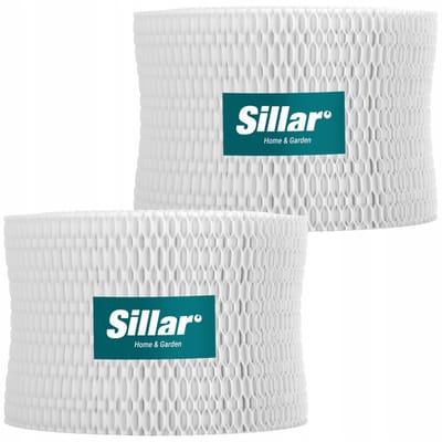 Sillar, set 2 filters voor luchtreiniger, actieve kool filter, NanoCloud technology, geschikt voor Philips HU4801/01, HU4802/01, HU4803/01, HU4811/10, HU4813/10, HU4814/10, vervanging HU4102/01, wit