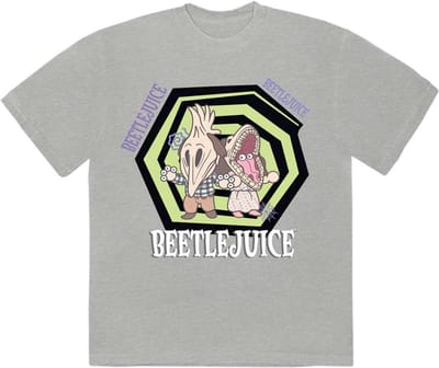 Beetlejuice - Spiral Heren T-shirt - S - Grijs