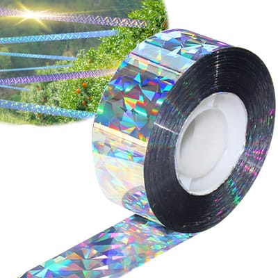 Allecto - Vogelafschrikband - Reflecterende Vogelafweer - 80 m x 4,8 cm - Geluidseffect - Tuinbescherming - Bescherming van huizen - Reflecterende ...