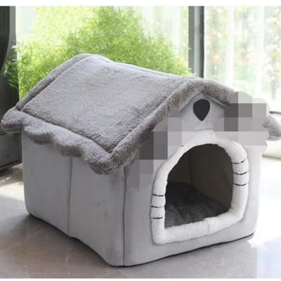 Niche pour chien Niche pour chat Type de maison Quatre saisons Saison d'hiver générale Chaud Petit chien Peut être retiré et lavé Tapis de lit pour chien Fournitures pour animaux de compagnie S-40*35*33 gray