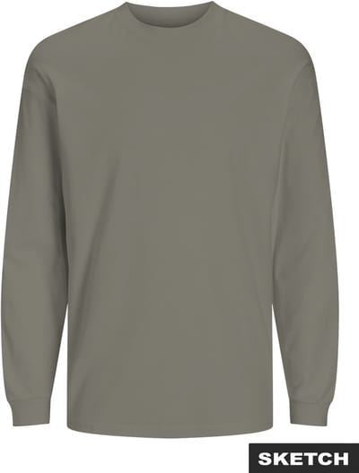 JACK&JONES - JJEBARRON TEE LS O-NECK - Heren - Lange mouwen shirts