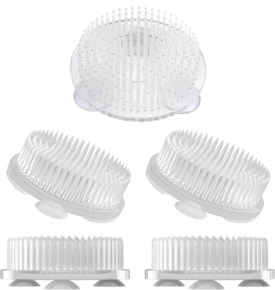 Ronde Kenzan Plastic Frog Bloemhouder met 3 Zuignappen voor Bloemarrangementen en Creatieve Decoratie - 5 Stuks, Transparant, Handig voor Bloemkunst en Craftprojecten