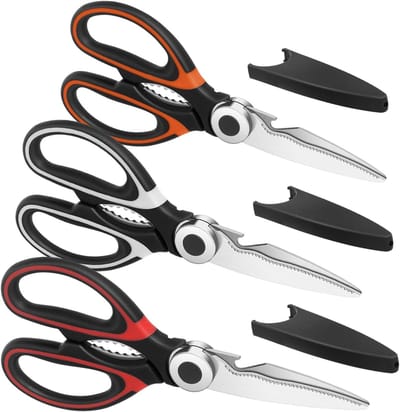 Multifunctionele Keukenschaar Set van 3, Roestvrijstalen Bladen, Zware Kwaliteit, Ideaal voor Koken en Knippen