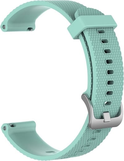 Siliconen bandje - geschikt voor Polar Vantage M / M2 / V3 / Grit X (Pro) en Samsung Galaxy Watch 3 45mm / Galaxy Watch 46mm / Gear S3 Classic & Frontier - mintgroen