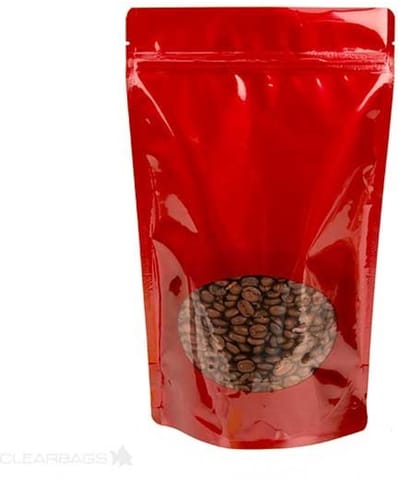 Stazakken Rood met ovaal Venster 21x9x29cm | 510 gram (100 stuks)