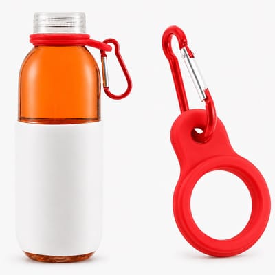 Consumerce® Siliconen Festival Fles Houder - Rood - Waterzak - Flessen Dop Cap - Fleshouder - Broekhanger - Wandelen - Outdoor - Hiken - Party