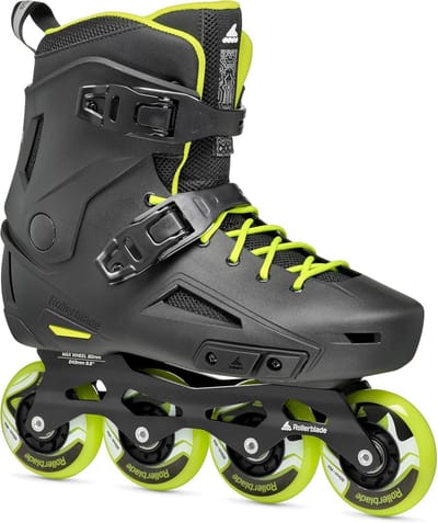 Inline Skates Heren - Skeelers Mannen - Stedelijk Gebruik - Verstelbare Voetbreedte - 80mm Wielen - Zwart Wit