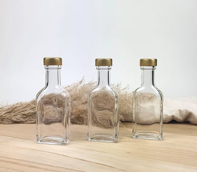 Glazen flesjes met dop - set van 20 - Goud - lege flesjes om zelf te vullen - Glazen flesjes - Glazen flesje