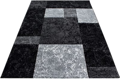 Modern laagpolig vloerkleed Hawaii - zwart - 120x170 cm