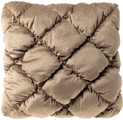 Dutch Decor SOOF - sierkussen 45x45 cm - geruit gewatteerd - Irish Cream - beige - Inclusief binnenkussen - Luxe kussens voor woonkamer & bank