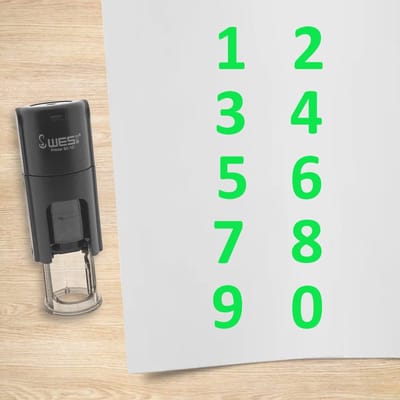 CombiCraft stempelset cijfers 0 t/m 9 groen