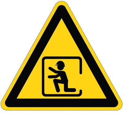 Besloten ruimte waarschuwingssticker | 10 cm