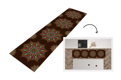 Keukenloper - Loper keuken - Mandala - Design - Bohemian - 200x50 cm - Keukenloper vinyl