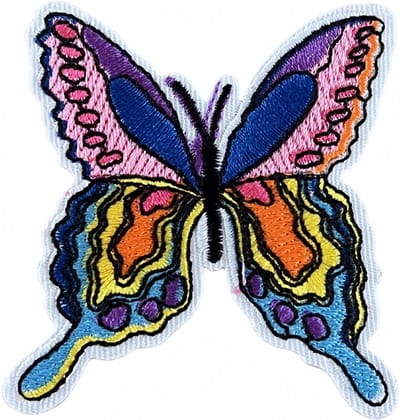 Vlinder - Pastel - Dier strijkapplicatie strijk embleem - patch - patches - stof & strijk applicatie